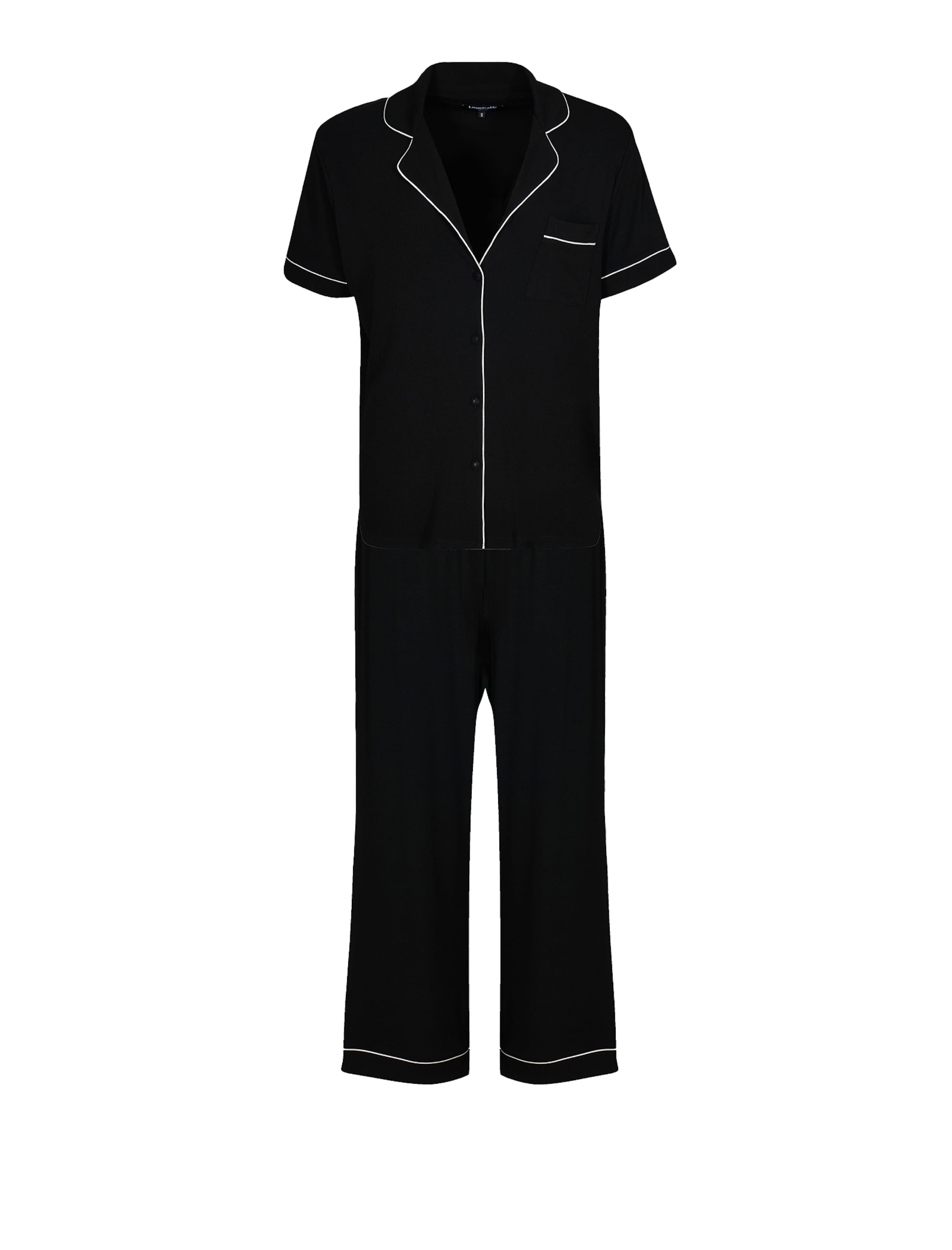 Loungeable Pajama in Black: front