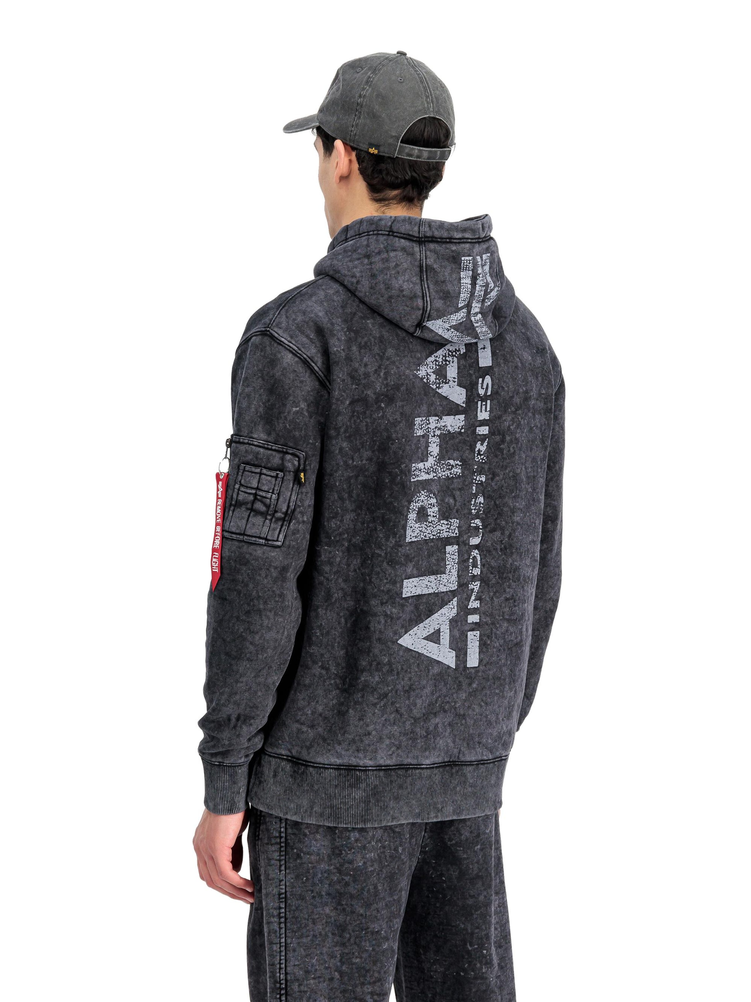 ALPHA INDUSTRIES Mikina 'Vintage' – černá
