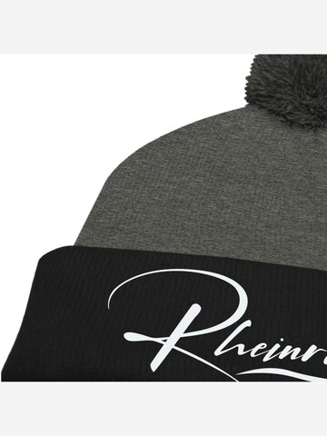 Rheinrebell Beanie 'Bommelmütze Grau Schwarz' in Grey