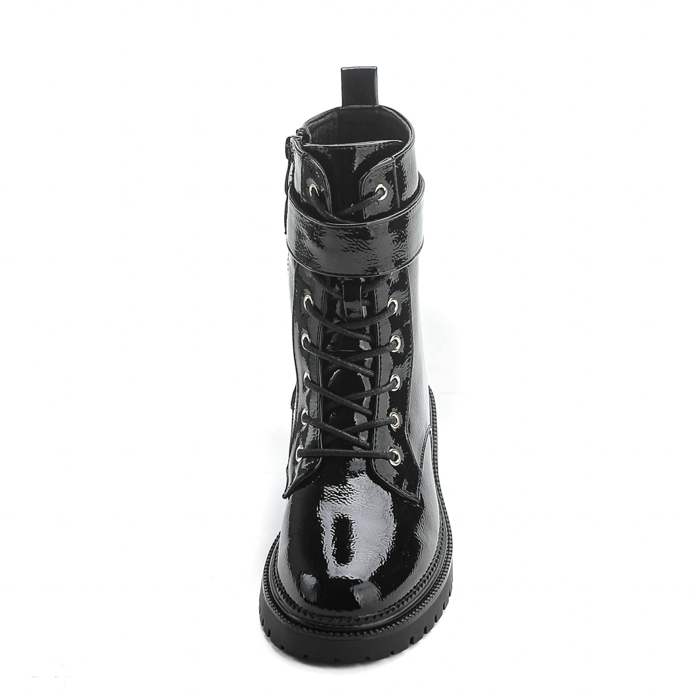 Bottines à lacets Elara en noir