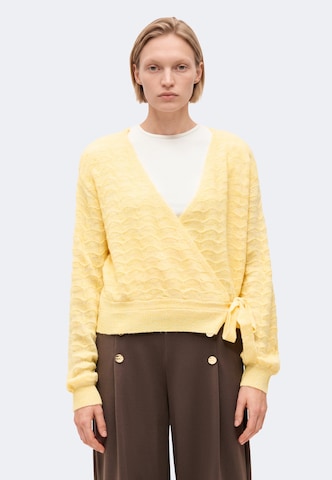 ABOUT YOU Knit Cardigan 'Wanda' in Yellow: front
