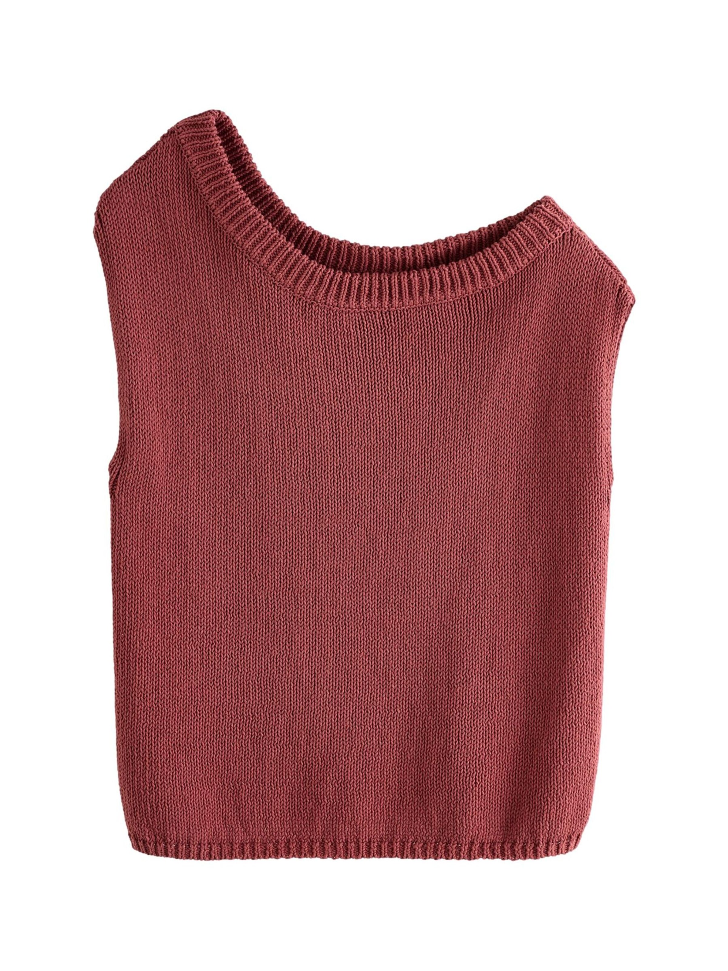 Next Πλεκτό τοπ σε κόκκινο: μπροστά