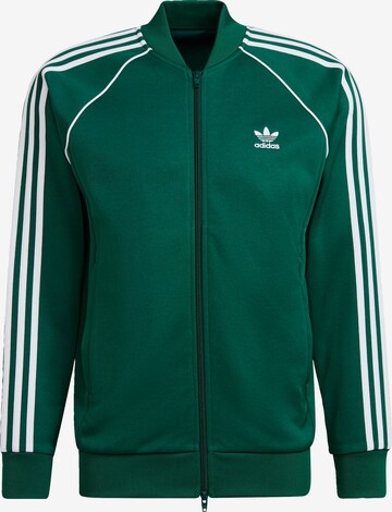 ADIDAS ORIGINALS Regular fit Zip-Up Hoodie 'Adicolor Classics Primeblue' in Green: front