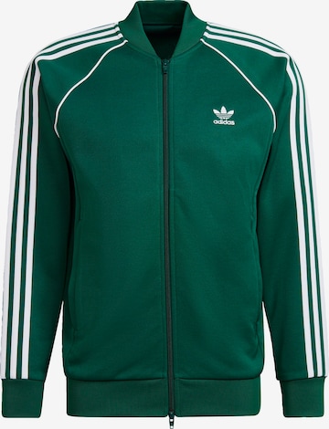 ADIDAS ORIGINALS - Sudadera con cremallera 'Adicolor Classics Primeblue' en verde: frente