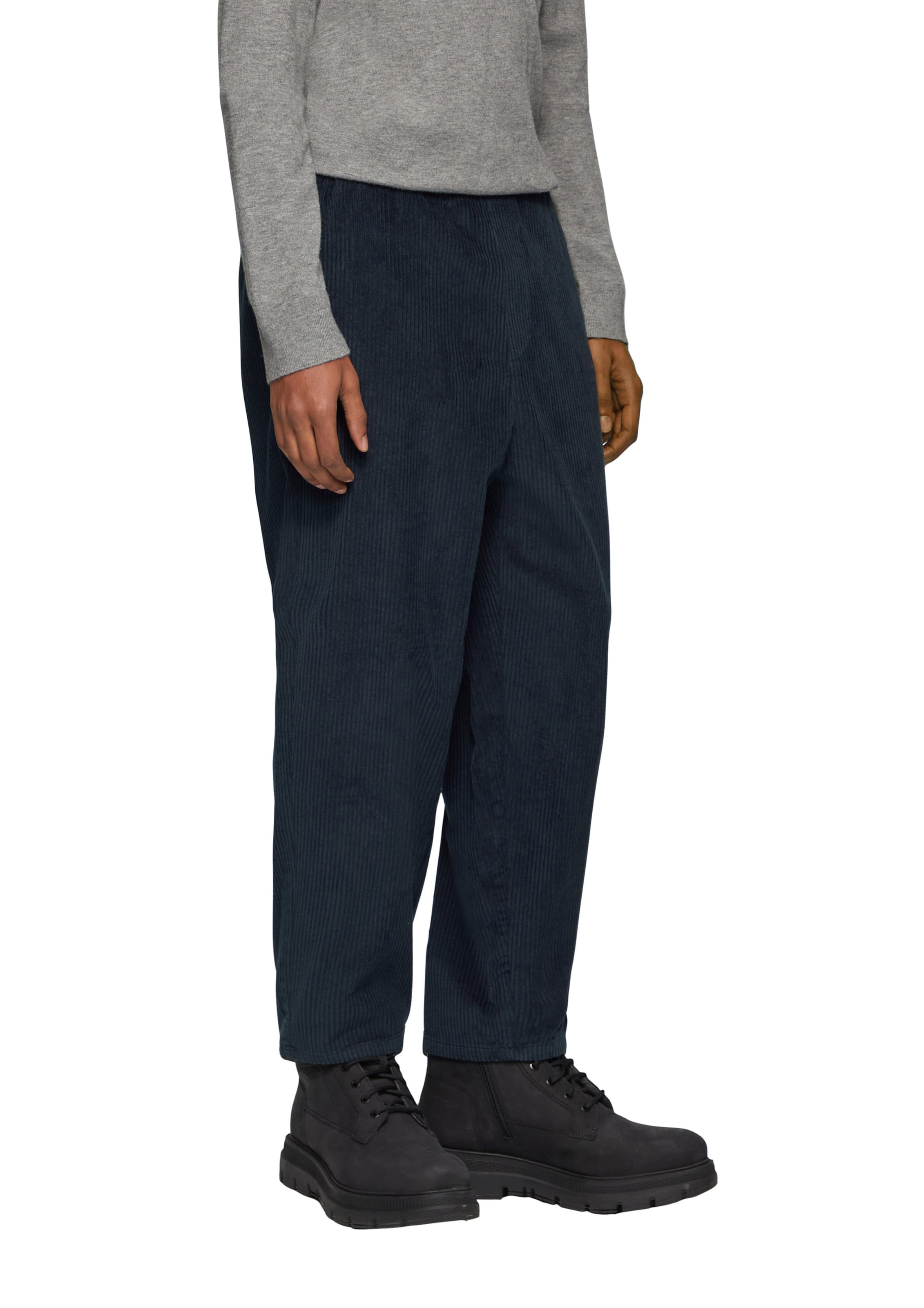 QS Regular Broek in Blauw: voorkant