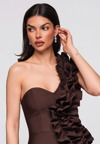 Robe de soirée Ombre en marron