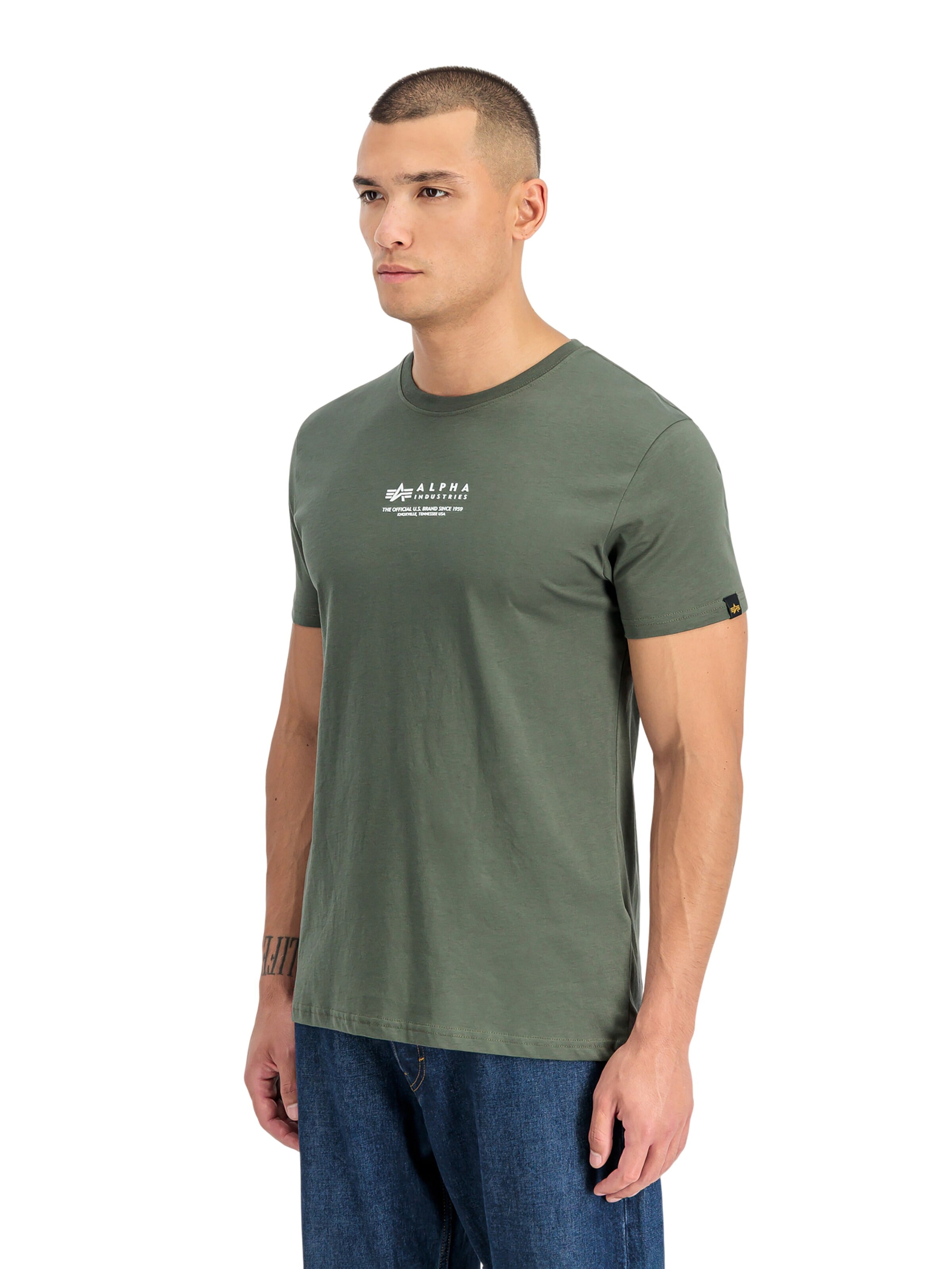 ALPHA INDUSTRIES Shirt in Green: front