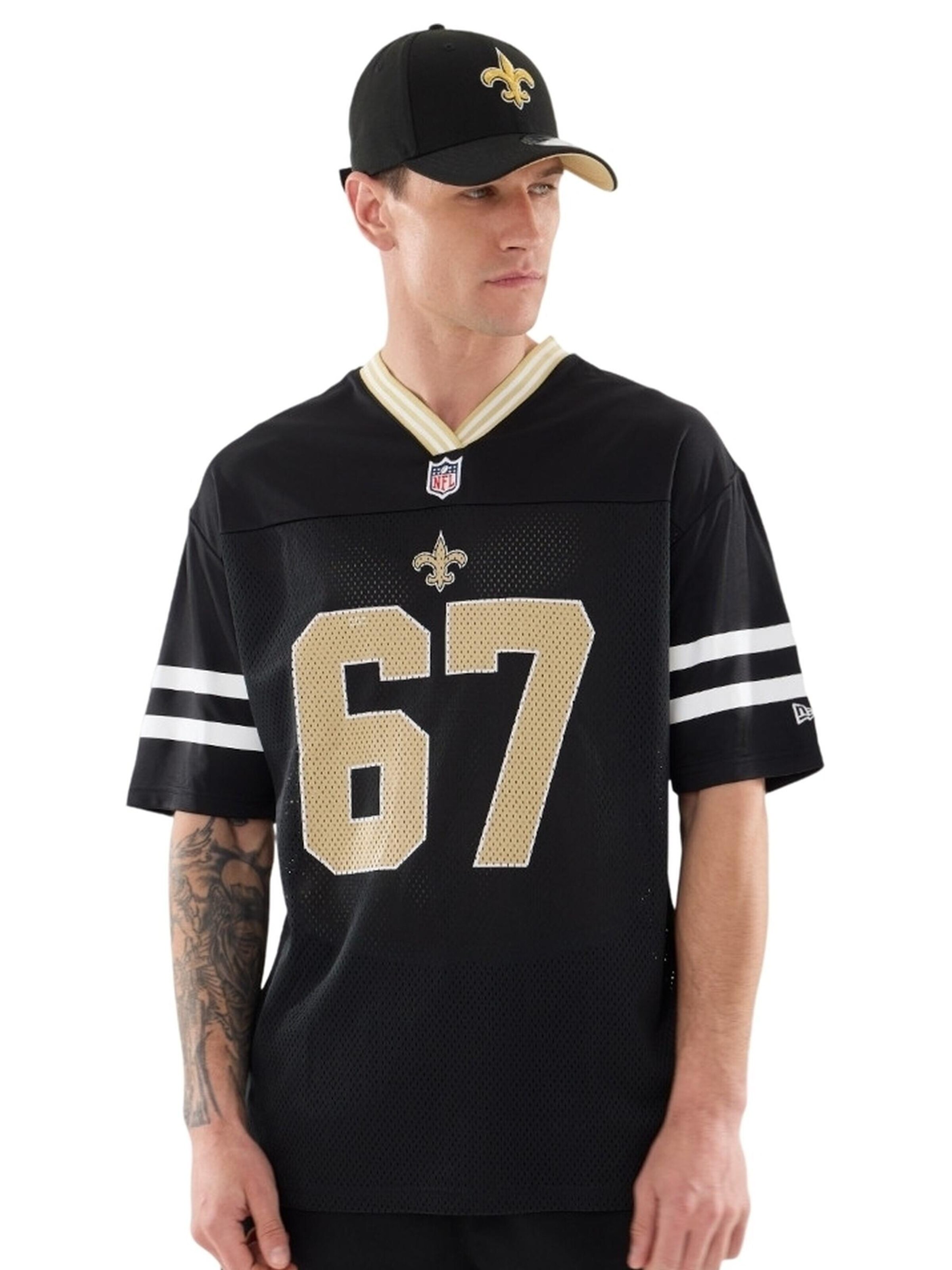 NEW ERA Majica 'Camiseta new era negra saints nos nfl mesh tee' veličine XS u crna, Pregled proizvoda