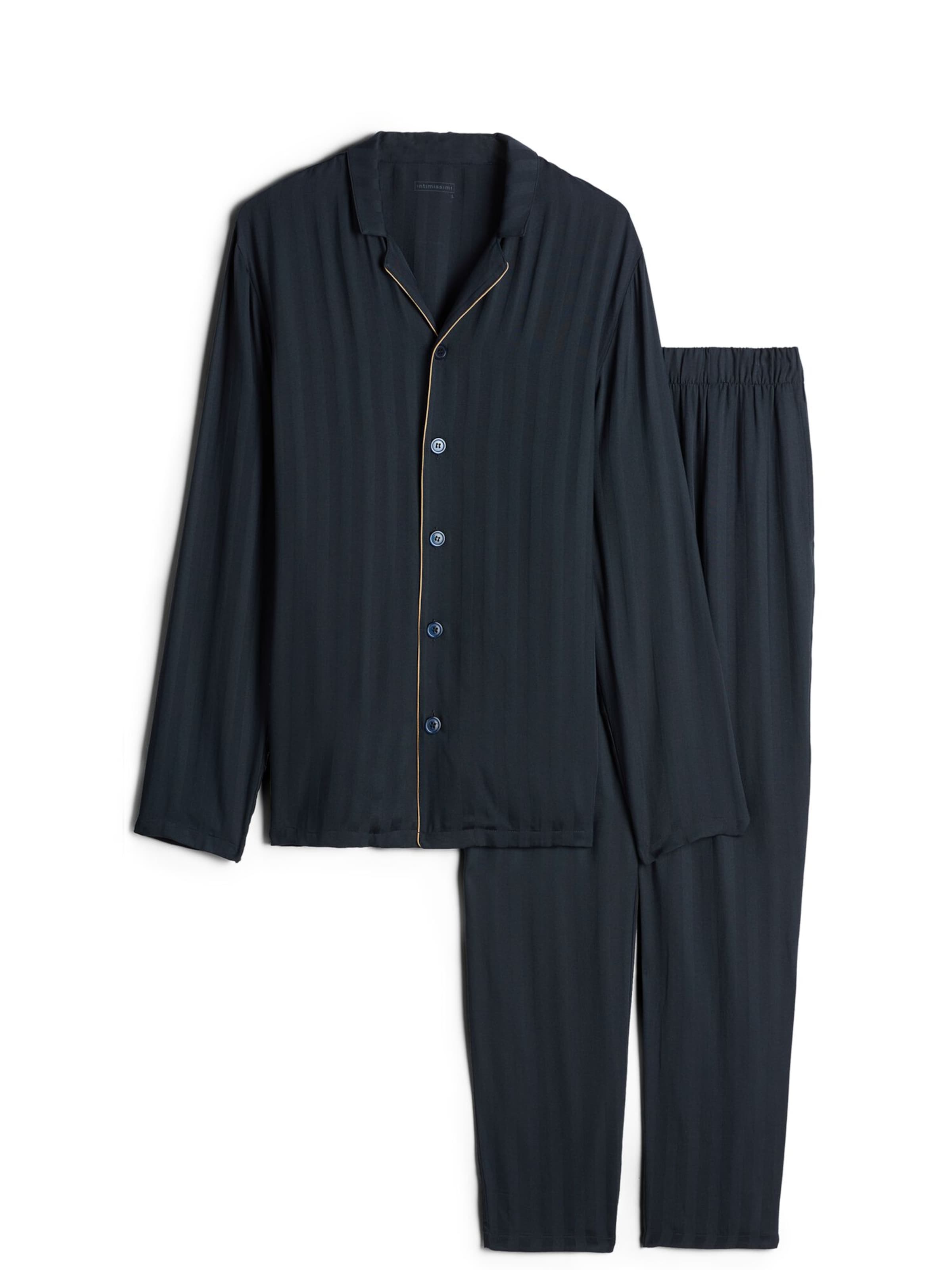 IUMAN Intimissimi Uomo Long Pajamas in Blue: front