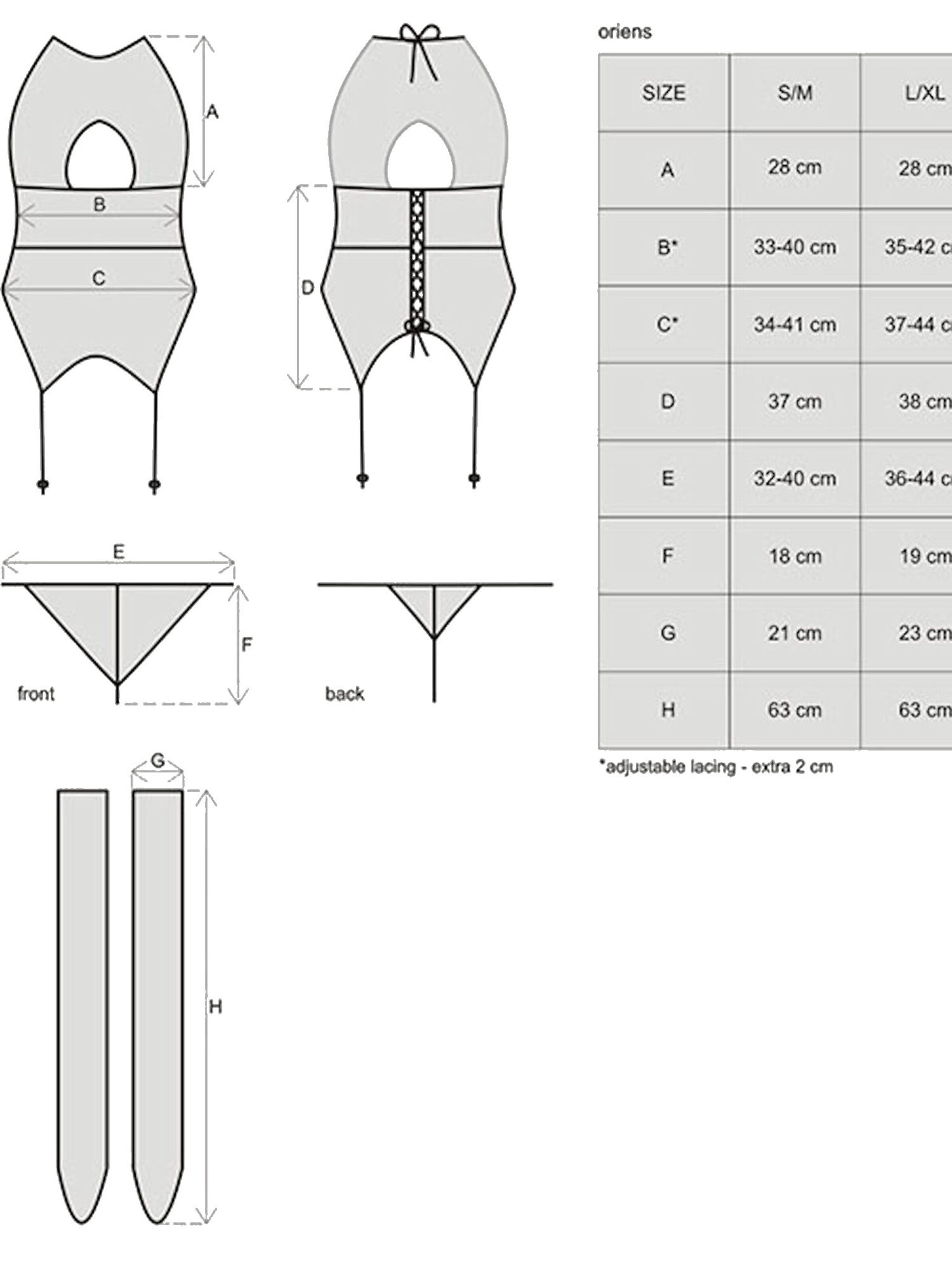 Obsessive Negligee 'Strapshemd Set Oriens' in Black