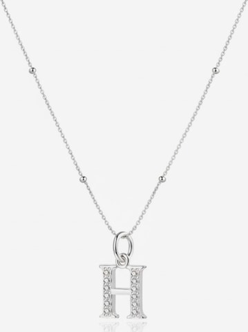 Hey Happiness - Cadena 'Letter H' en plata: frente