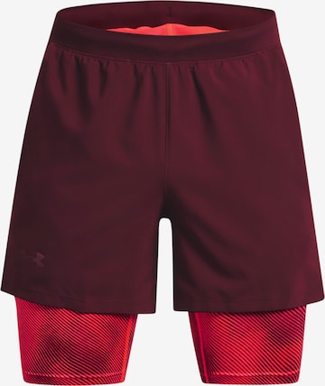 UNDER ARMOUR Regular Workout Pants 'Launch 6' in Red: front