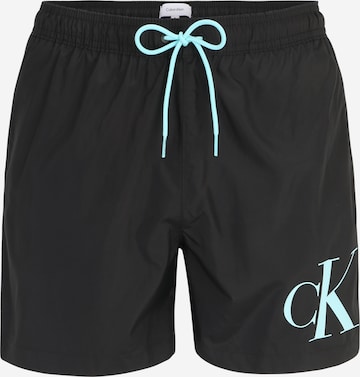 Shorts de bain Calvin Klein Swimwear en noir : devant