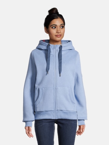 salzhaut Sweatvest 'Soote' in Blauw: voorkant