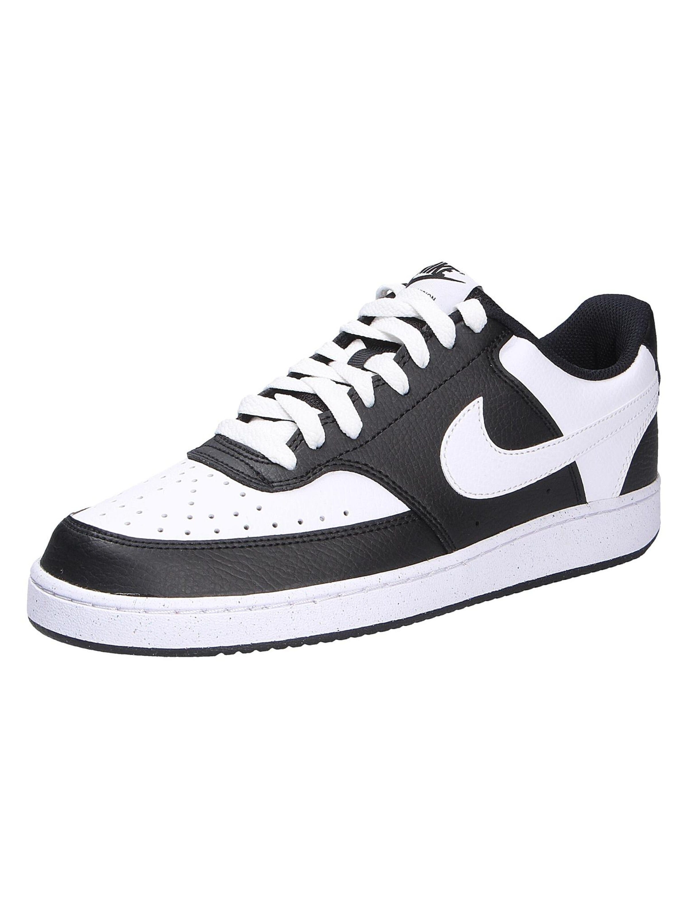 Baskets basses 'Court Vision' Nike Sportswear en noir : devant