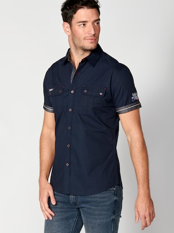 KOROSHI Regular Fit Hemd in Blau