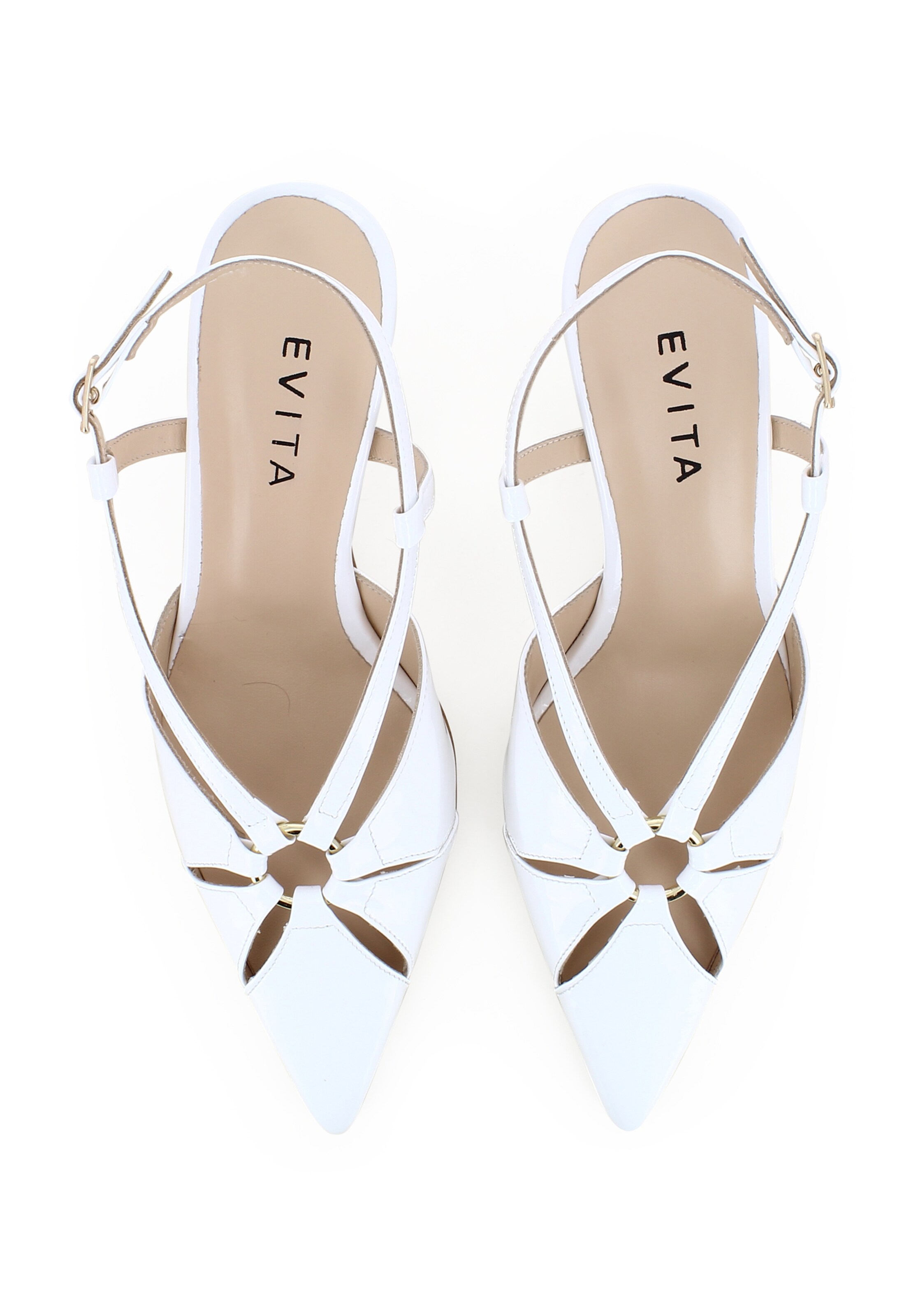 EVITA Sling Pumps 'PERLA' in Weiß