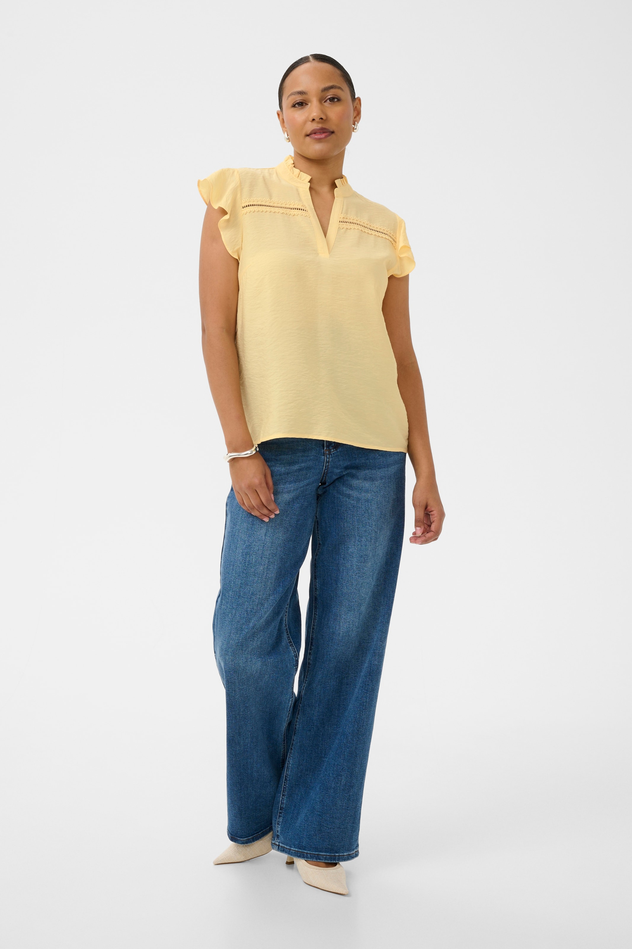 Kaffe - Blusa 'KAsonjSS' em amarelo