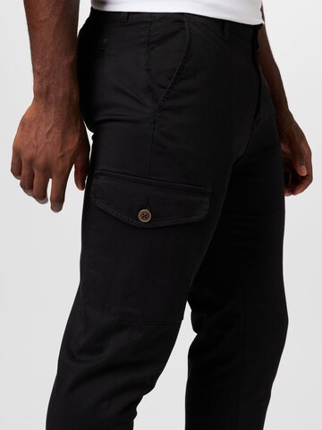 JACK & JONES Regular Cargo Pants 'OLLIE BOWIE' in Black