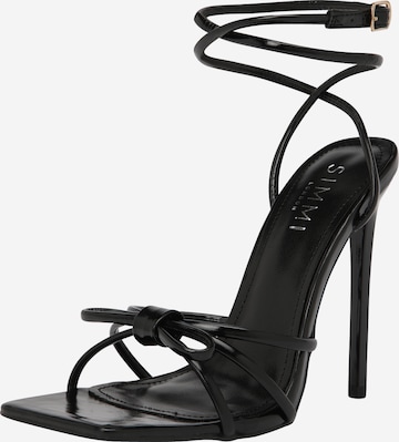 Simmi London Strap Sandals 'SAMIA' in Black: front