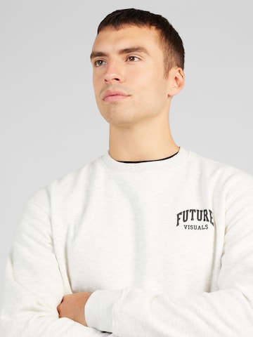 Sweat-shirt QS en blanc