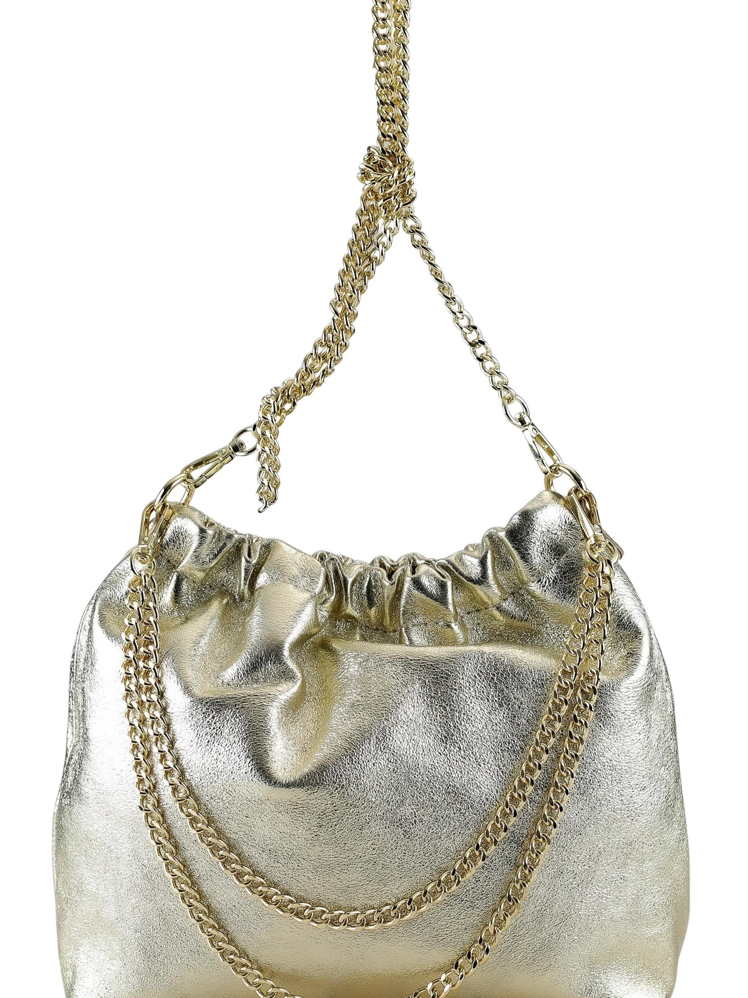 COLLEZIONE ALESSANDRO Crossbody Bag 'Chicca' in Gold: front