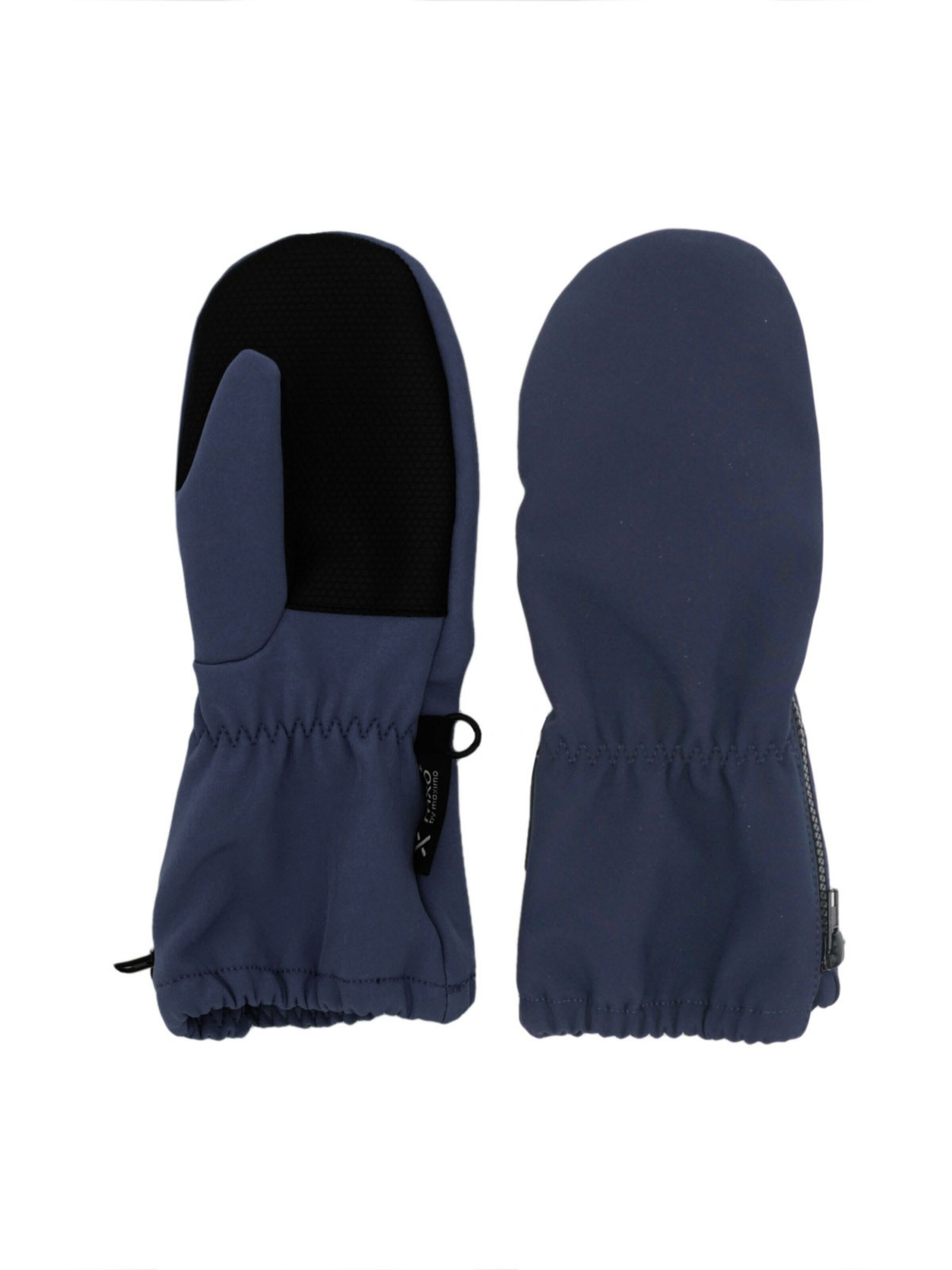 MAXIMO Handschuhe 'MINI-Fausthandschuhe,Softshell Reißverschluß'‌‌‌‌‌‌‌‌‌ in Blau: Vorderseite