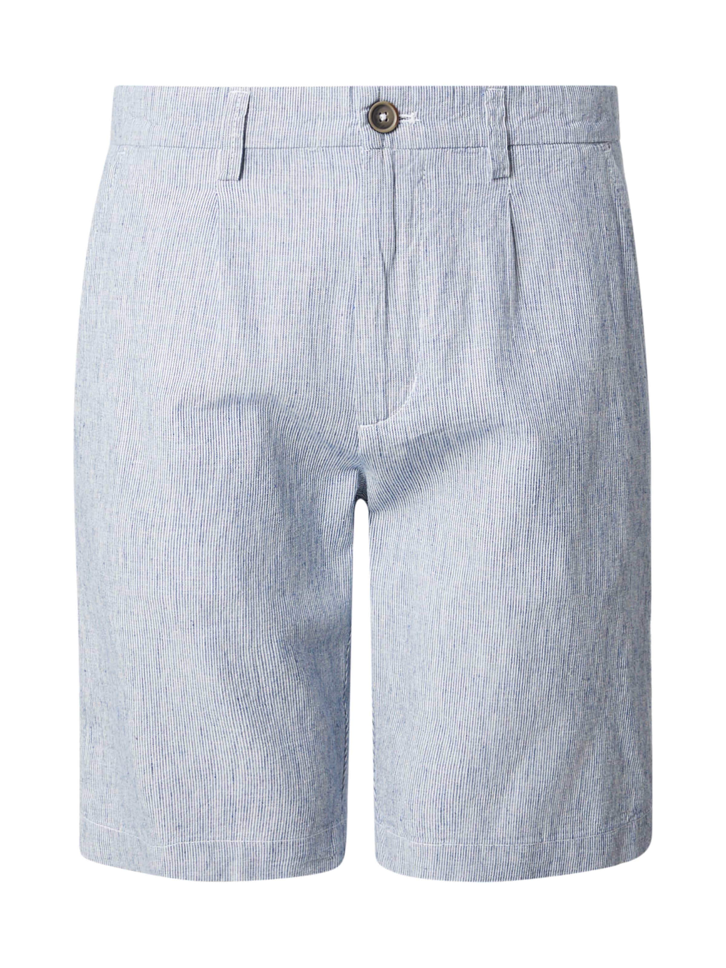 Bruun & Stengade Normální Chino kalhoty 'Darion' – modrá: přední strana