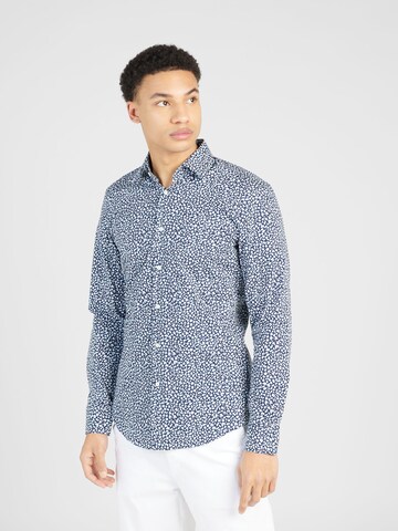 BOSS Regular fit Button Up Shirt 'HANK' in Blue: front