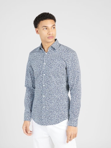 BOSS Black Regular fit Button Up Shirt 'HANK' in Blue: front