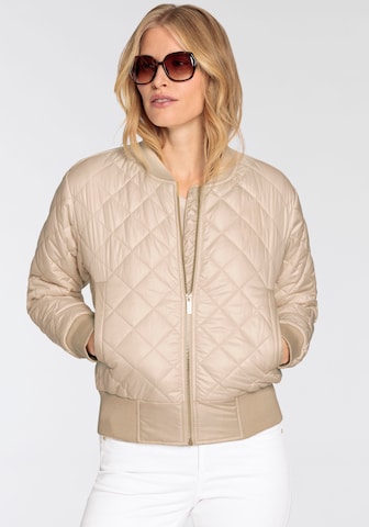 DELMAO Between-Season Jacket in Beige: front