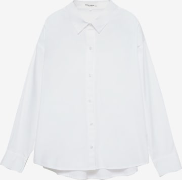 Pull&Bear Блуза в бяло: отпред