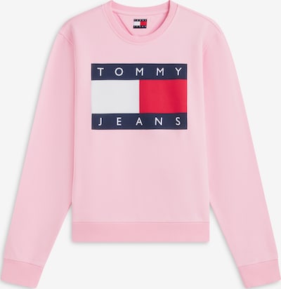 XXS dydžio Megztinis be užsegimo iš Tommy Jeans, spalva – tamsiai mėlyna / rožių spalva / raudona, Prekių apžvalga