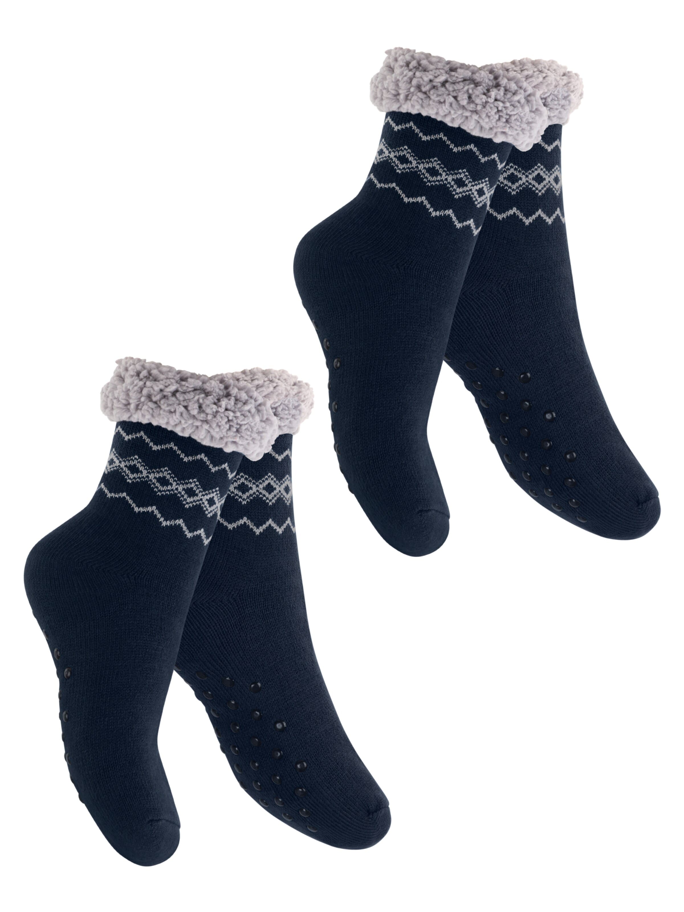 footstar Socken 'Haussocken'‌‌‌‌‌‌‌‌‌ in Blau: Vorderseite