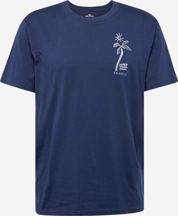 T-Shirt 'MAR4' HOLLISTER en bleu : devant