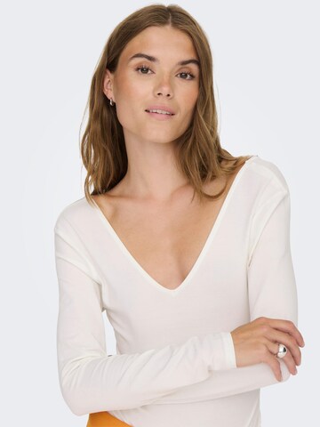 ONLY - Body camiseta 'LOVE' en blanco