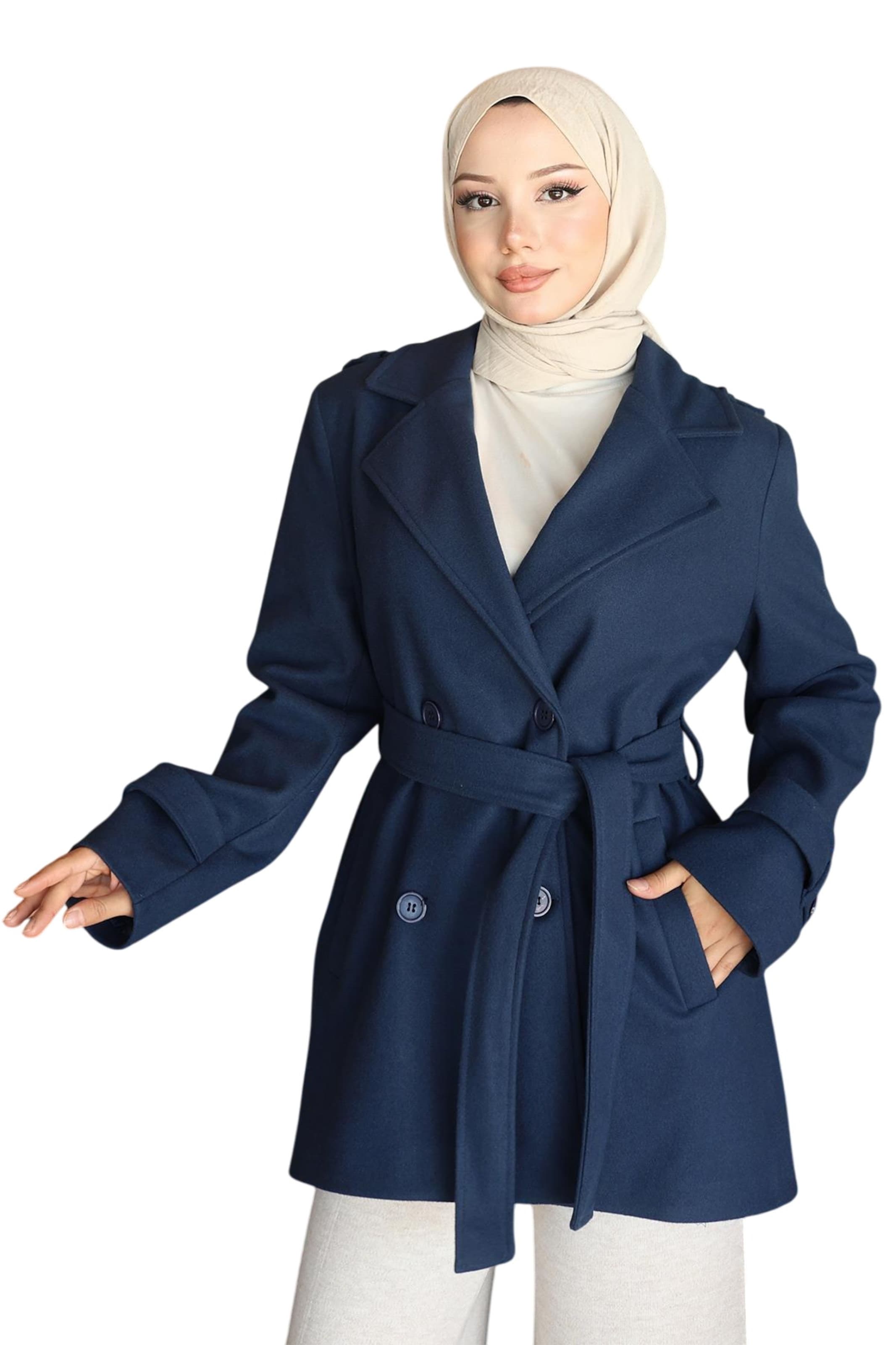 MODAMIHRAM Tussenmantel in Blauw: voorkant