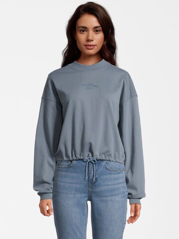 Sweat-shirt Course en bleu : devant
