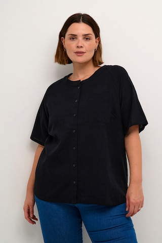 Camicia da donna 'Paula' di KAFFE CURVE in nero: frontale