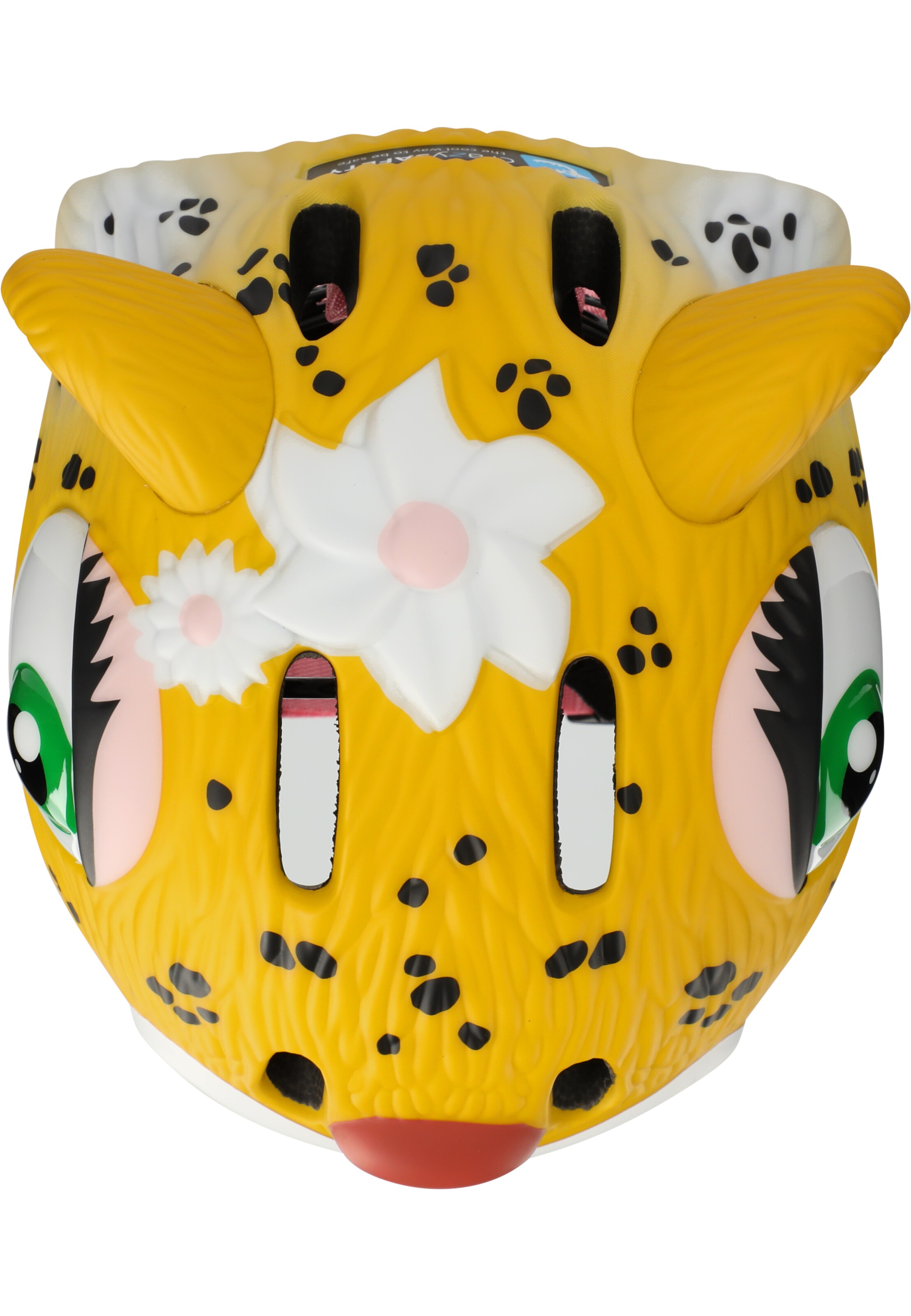 Crazy Safety Helmet 'Leopard' in Yellow