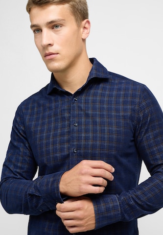 ETERNA Slim fit Button Up Shirt in Blue