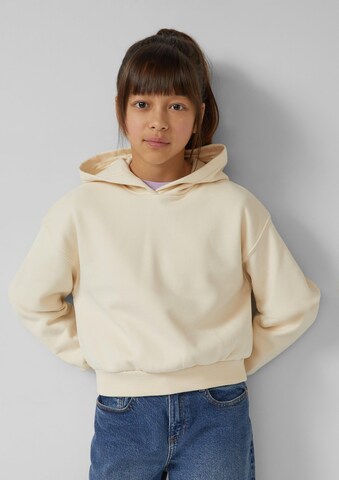 Sweat-shirt s.Oliver en beige : devant