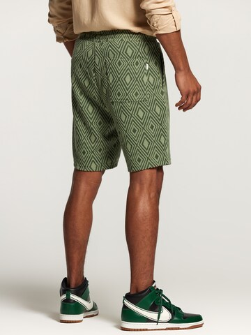 Shiwi Regular Trousers 'Intarsia' in Green