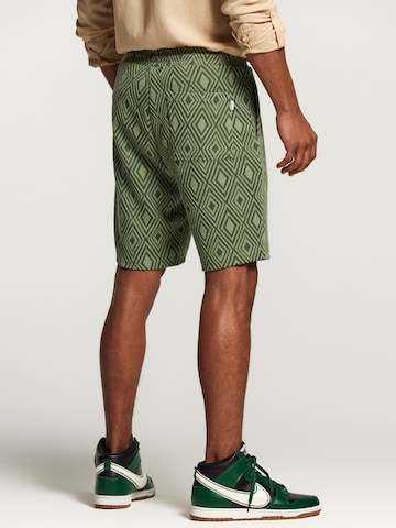 Regular Pantalon 'Intarsia' Shiwi en vert