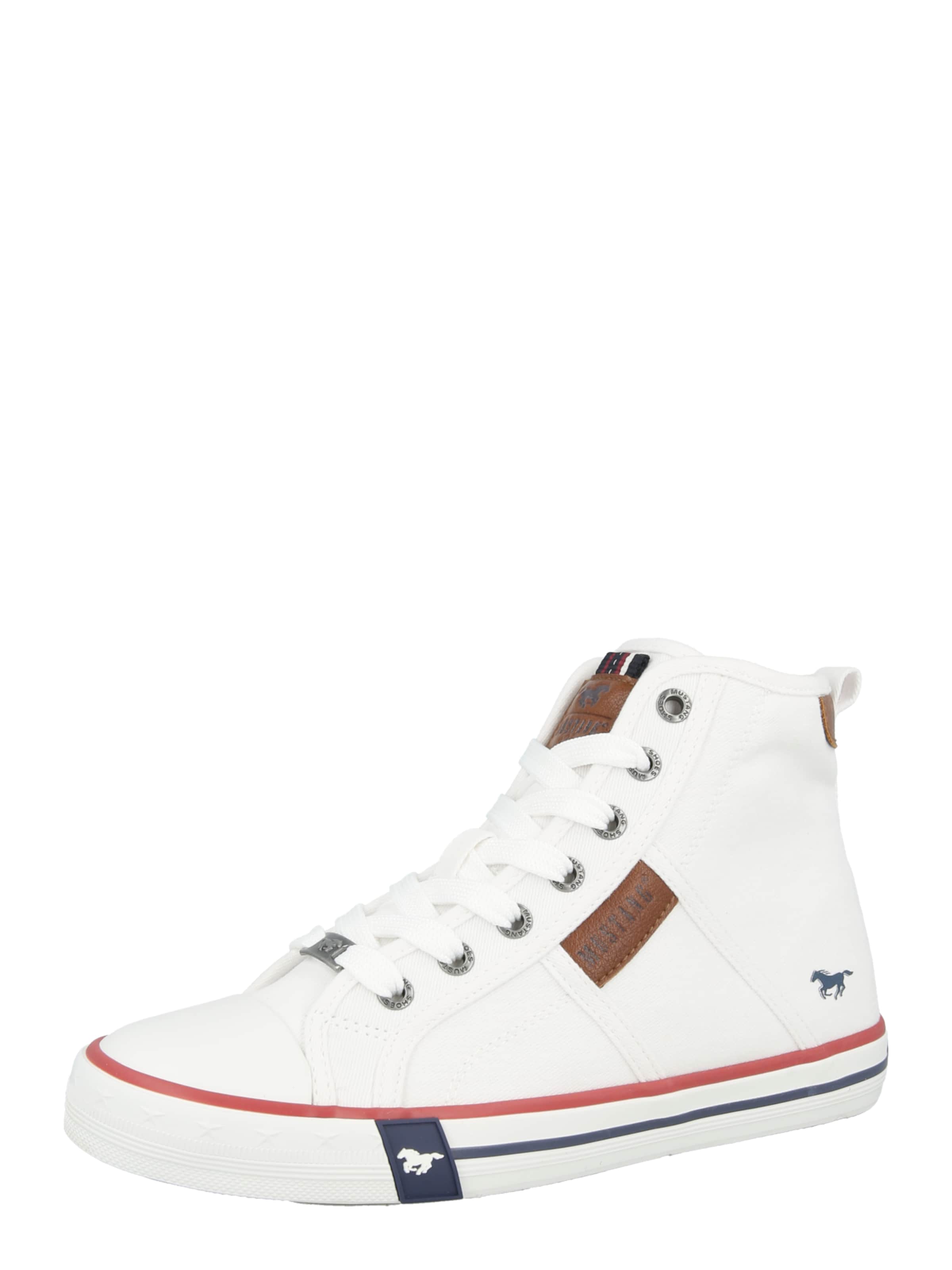 MUSTANG - Sapatilhas altas em branco: frente