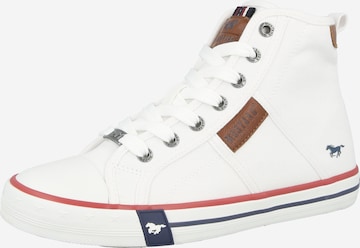 MUSTANG - Sapatilhas altas em branco: frente