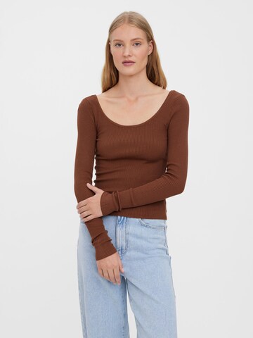 VERO MODA - Pullover 'GLORY' em castanho: frente