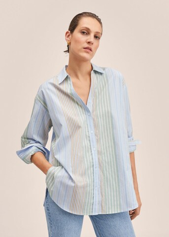 MANGO Blouse 'Federica' in Blauw: voorkant