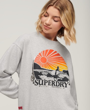 Superdry Sweatshirt 'Travel Souvenir' in Grey