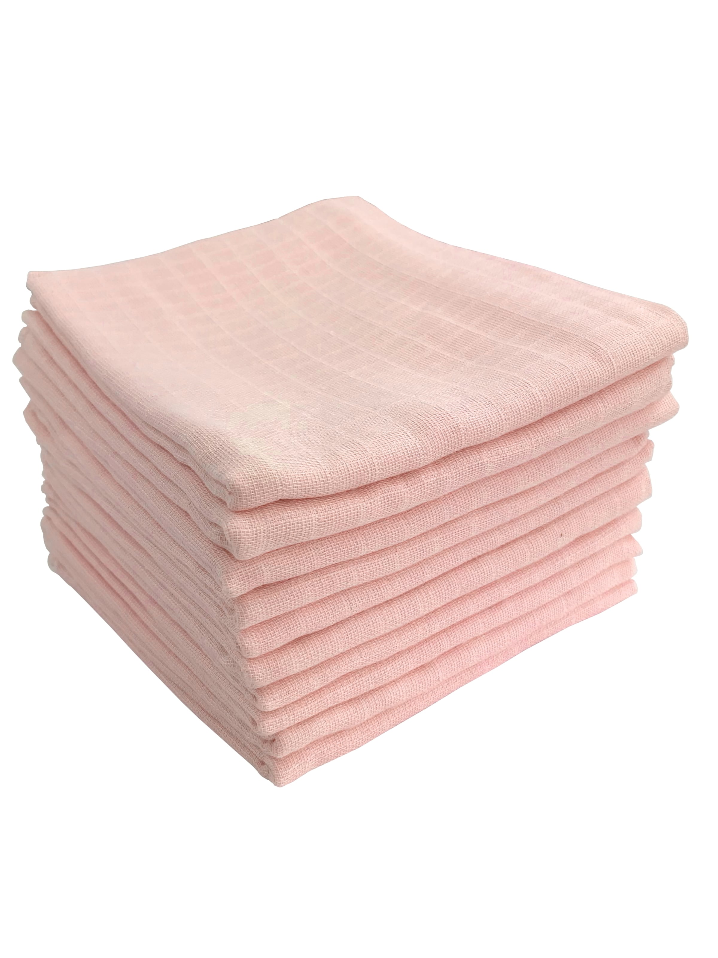 M.M.C. Baby Blanket 'Mullwindel Unifarben' in Pink: front